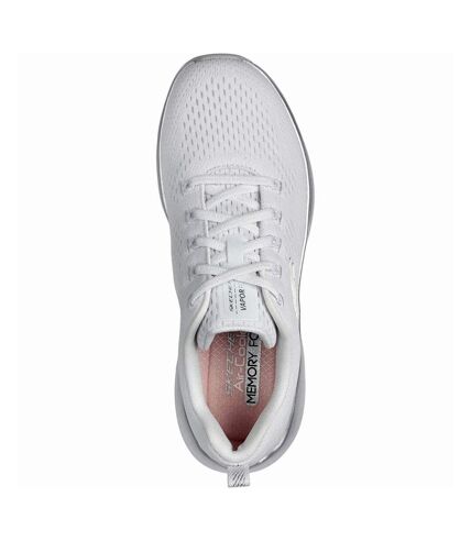 Skechers Womens/Ladies Midnight Glimmer Vapor Foam Sneakers (White/Silver) - UTFS10490