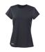 T-shirt À Séchage Rapide Femme/femme Noir Spiro-1