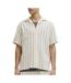 Chemise rayure écru/taupe homme jack & jones stripe resort-1