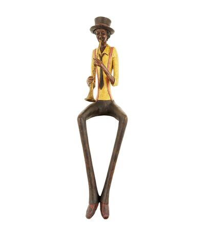 Sitting jazz band trumpeter one size brown/yellow Hill Interiors