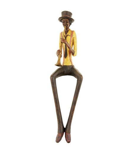 Sitting jazz band trumpeter one size brown/yellow Hill Interiors