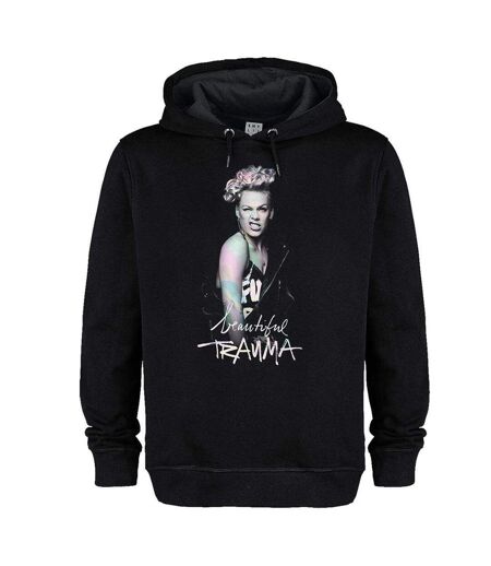 Unisex Adult Beautiful Trauma P!nk Hoodie Black Amplified