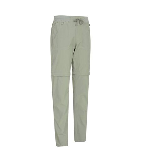 Womens/ladies Explorer Zip-off Hiking Trousers Khaki Green Mountain Warehouse