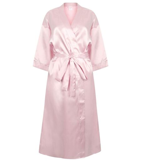 Peignoir kimono en satin - femme - TC054 - rose clair