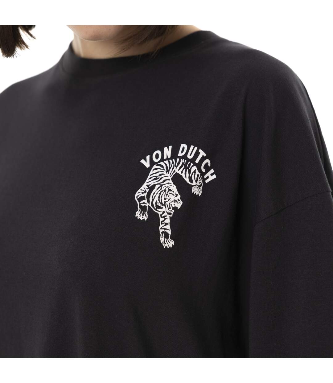 T-shirt femme uni col rond print Unleashed The Beast Vondutch-3