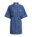 Womens/ladies Denim Collared Boxy Mini Shirt Dress Medium Blue Calvin Klein-2