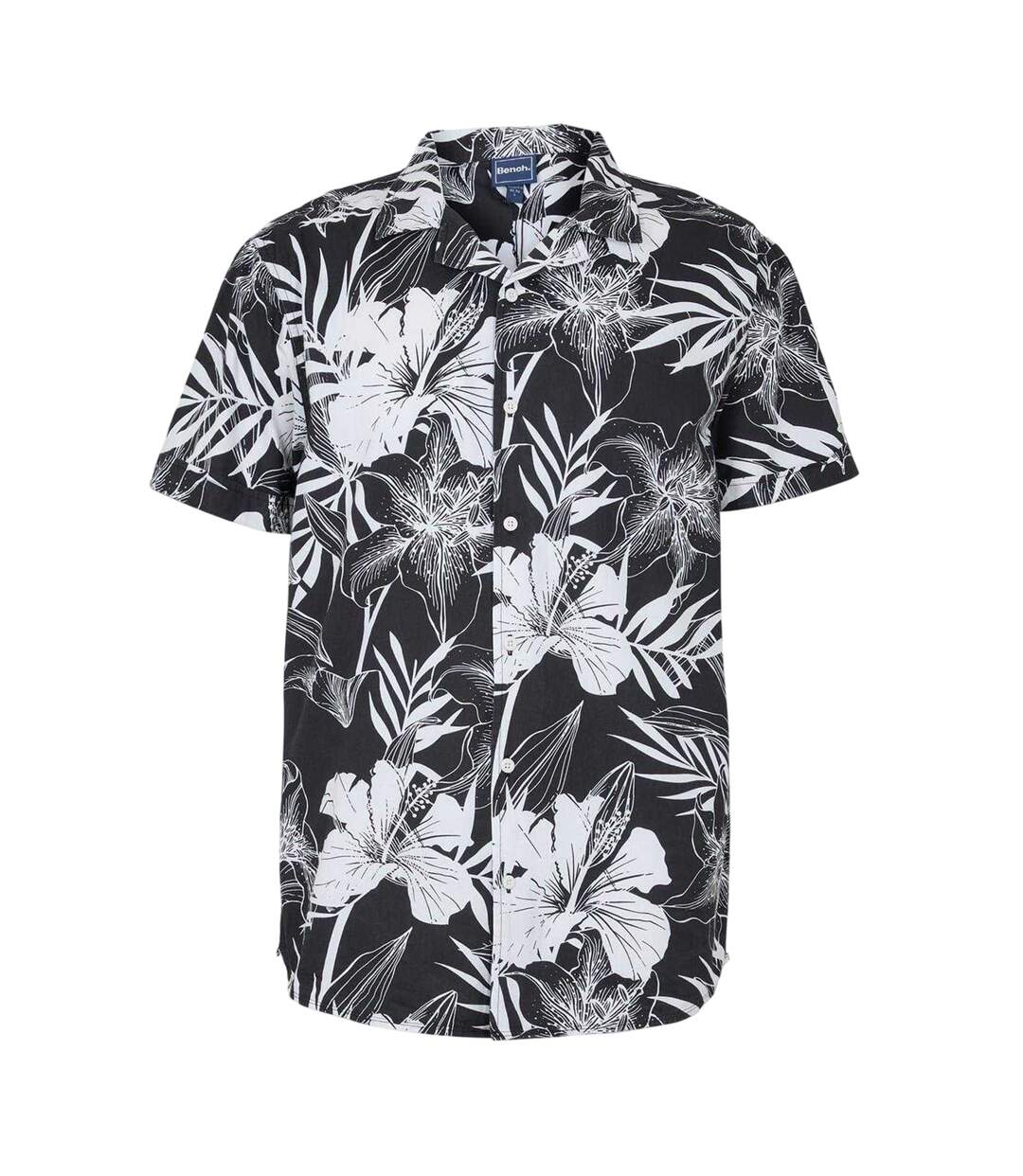 Chemise Motif/style Hibiscus Homme Noir Bench-1