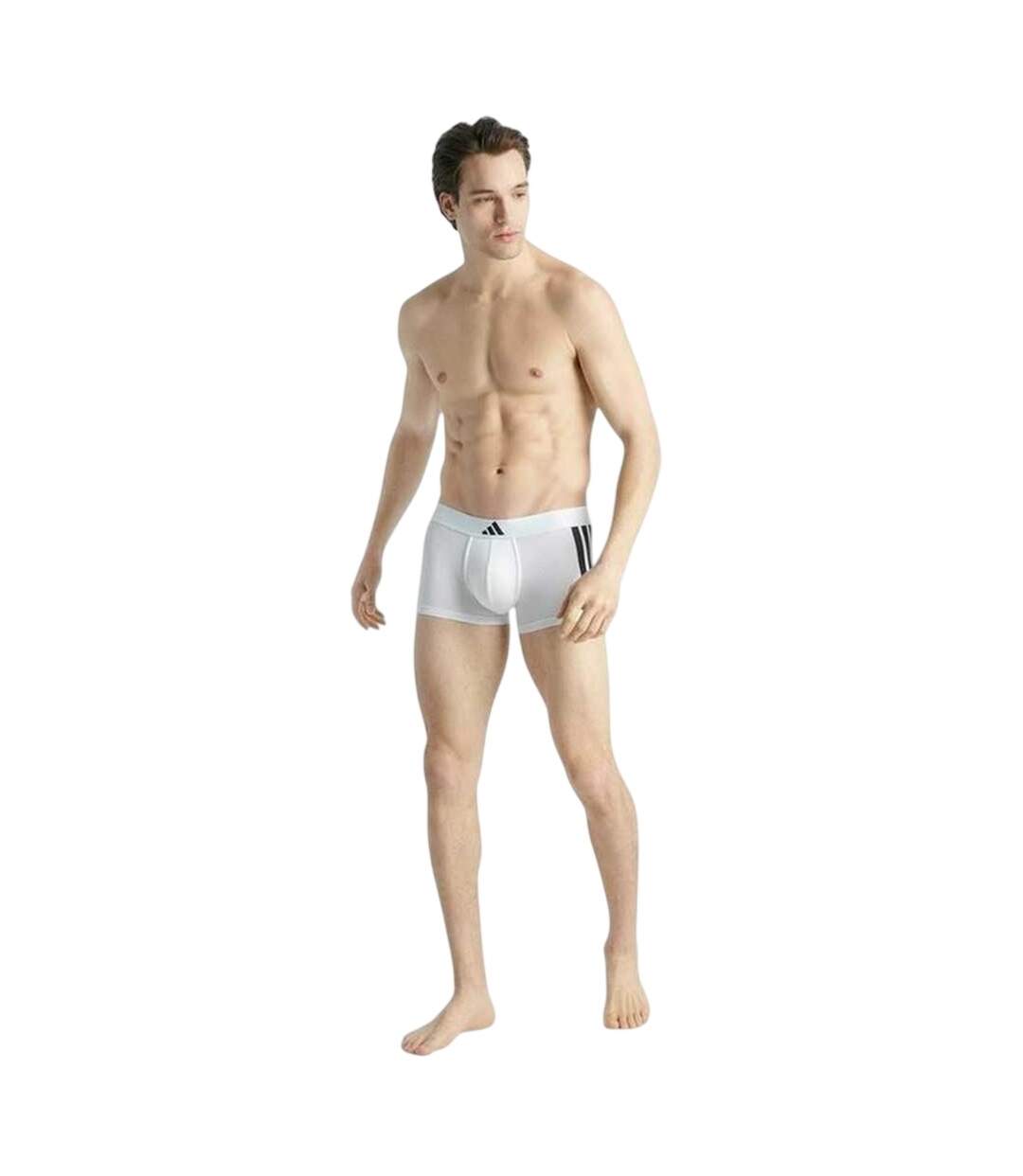 Lot De 2  Boxers Motif/style À Rayures Homme Noir Blanc Adidas-4