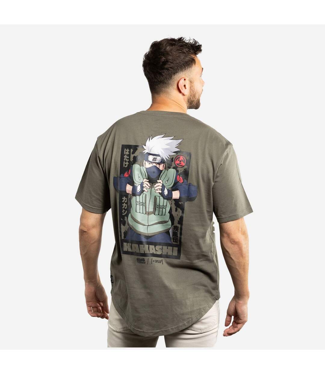 T-shirt homme confort fit avec print Naruto Shippuden Kakashi Capslab