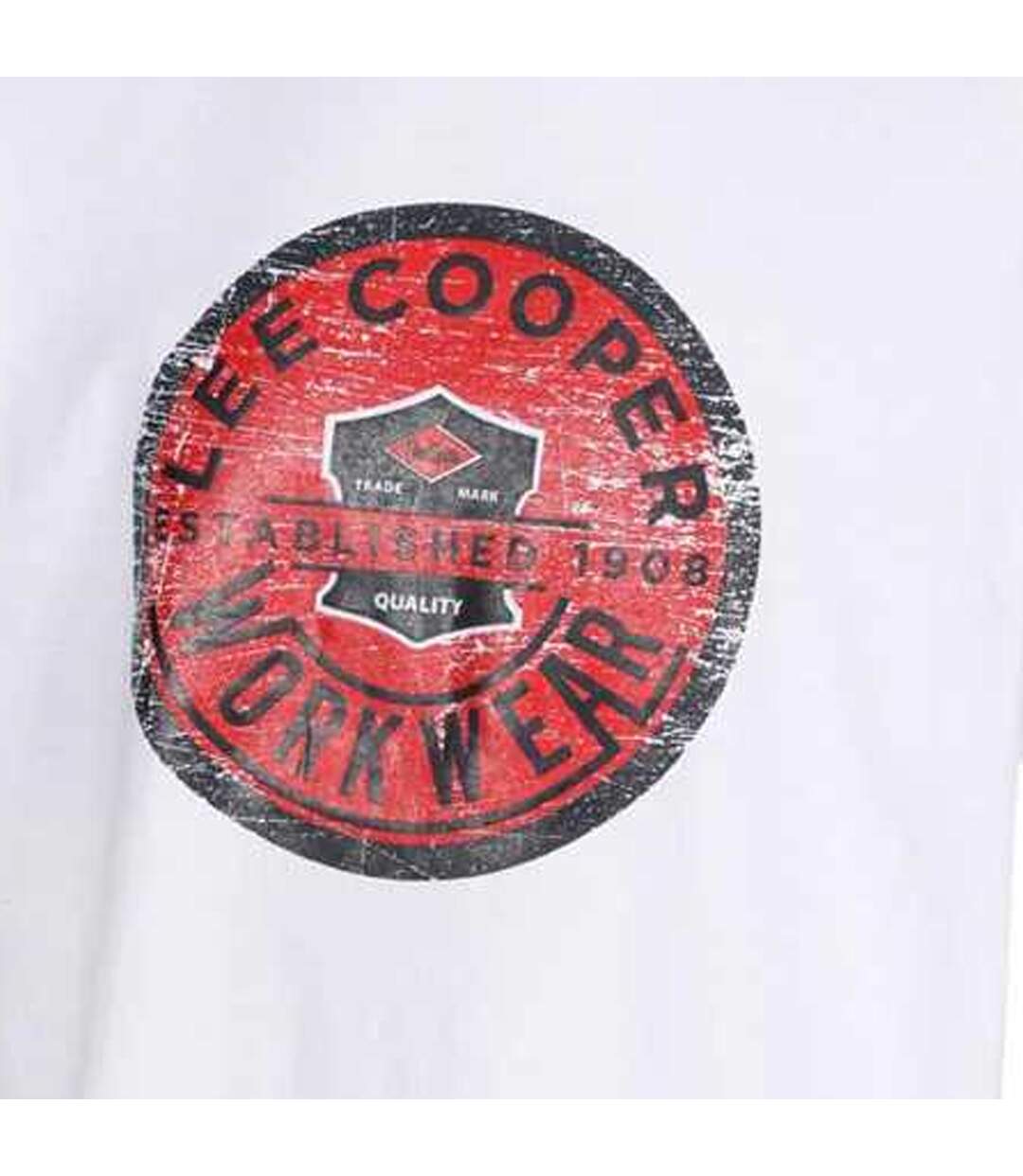 T-shirt homme blanc Lee Cooper-3