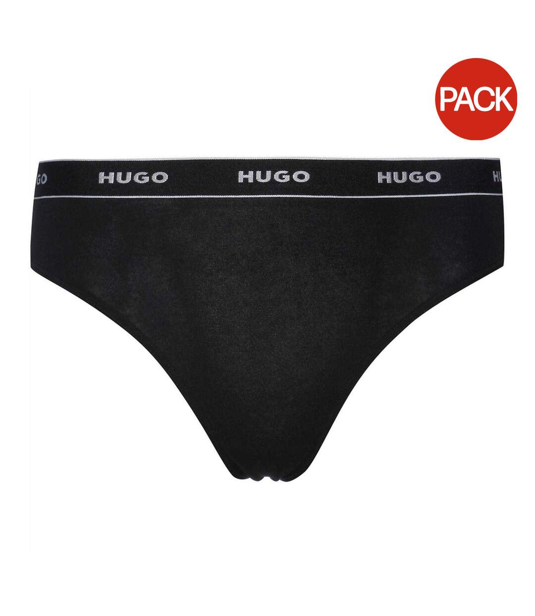 Lot De 3  Strings Motif/style À Rayures Femme Noir Hugo-2
