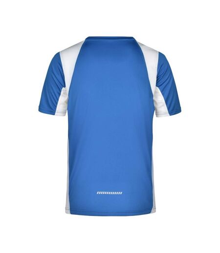T-shirt Course À Pied Homme Bleu Roi Blanc James And Nicholson