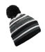 Bonnet Multi-sport Fan Noir Gris Blanc Beechfield-2