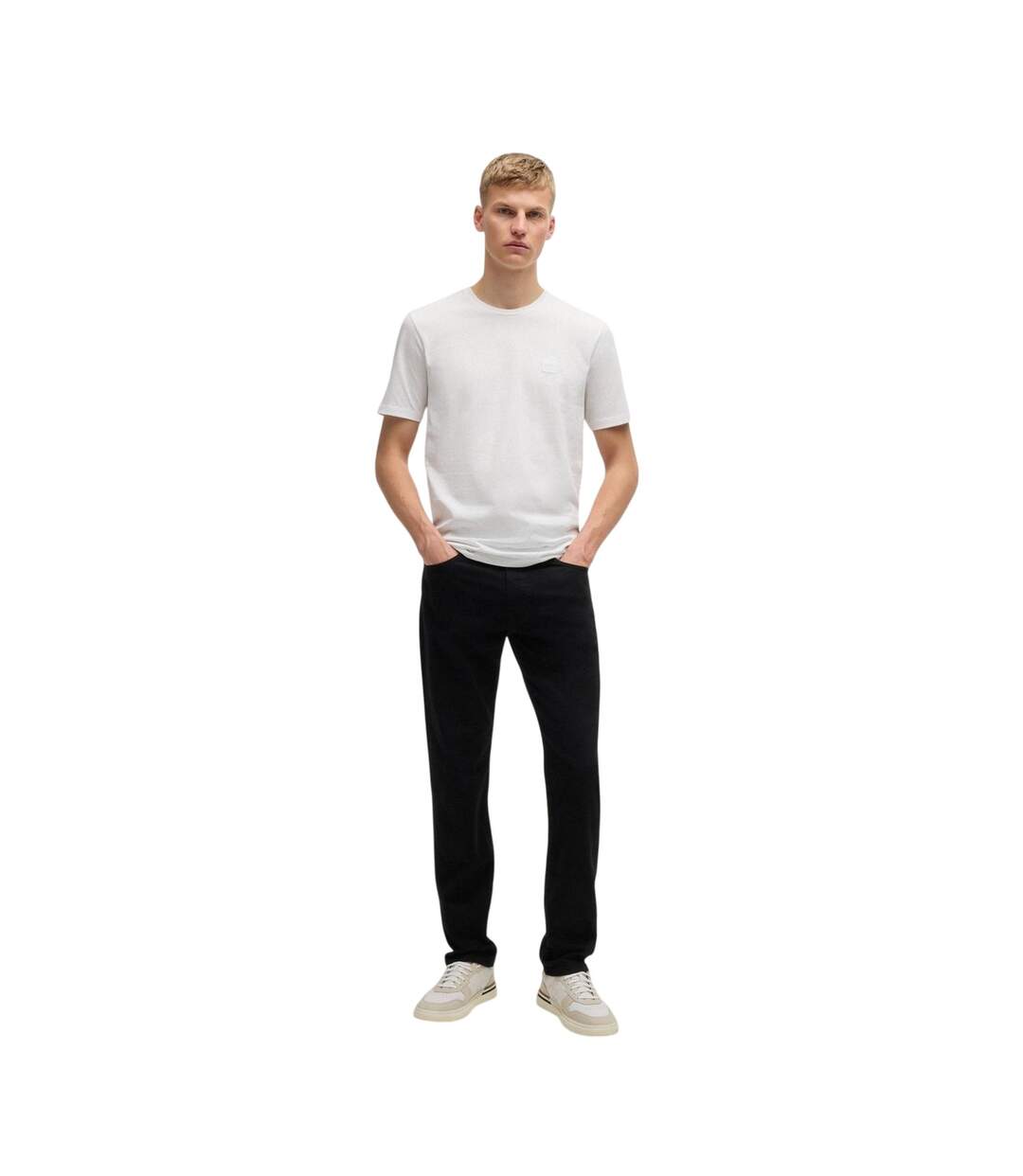 T-shirt Motif/style Orange Homme Blanc Boss-1