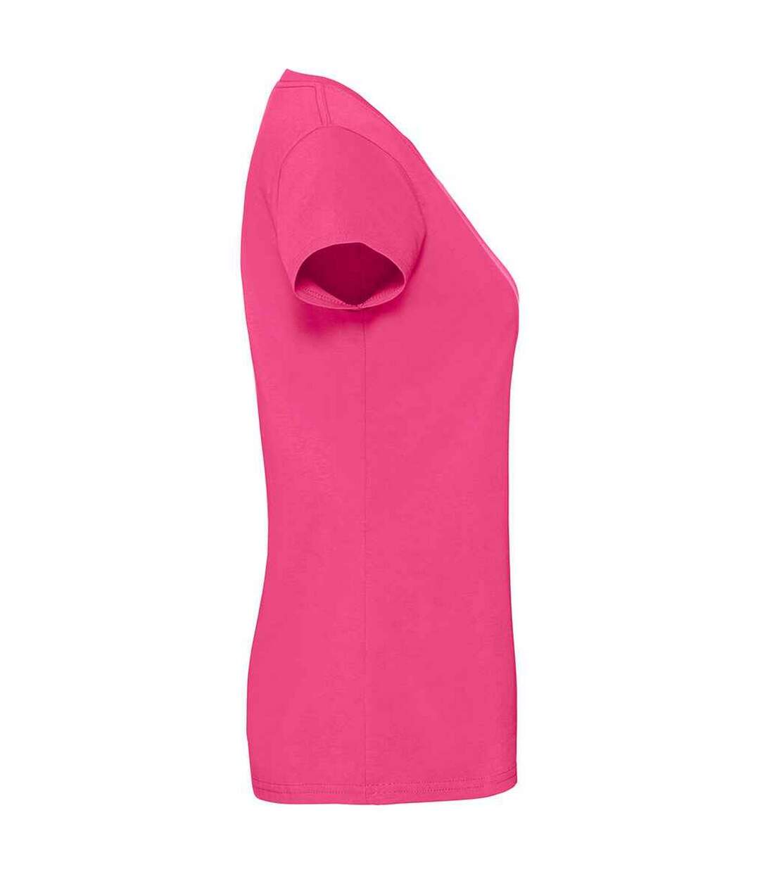 Womens/ladies Iconic Ringspun Cotton T-shirt Fuchsia Fruit Of The Loom-3