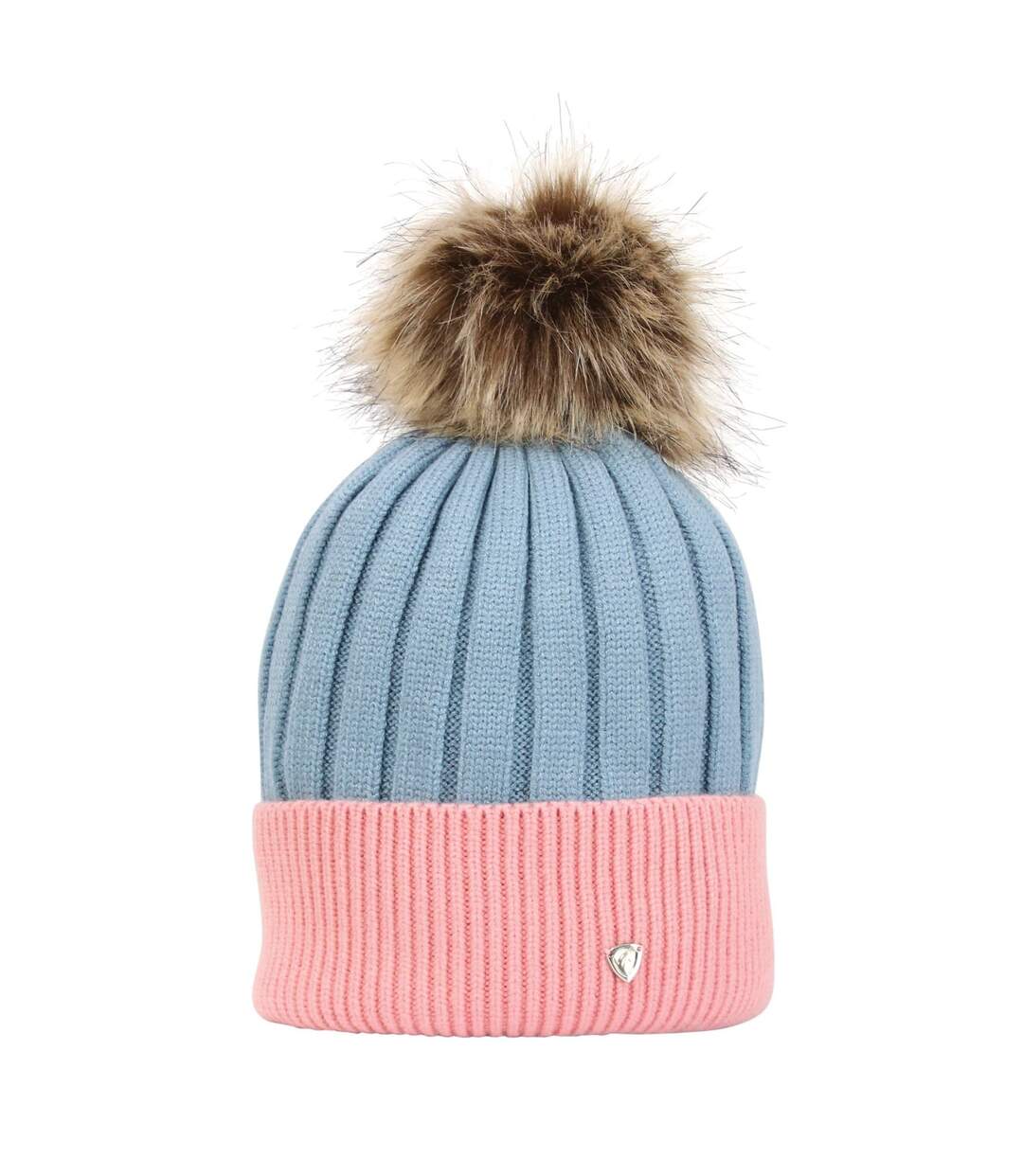 Unisex adult synergy luxury beanie aqua blue/rose Hy-1