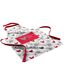 Tablier de Cuisine Imprimé Suzette 84cm Rouge & Gris-1