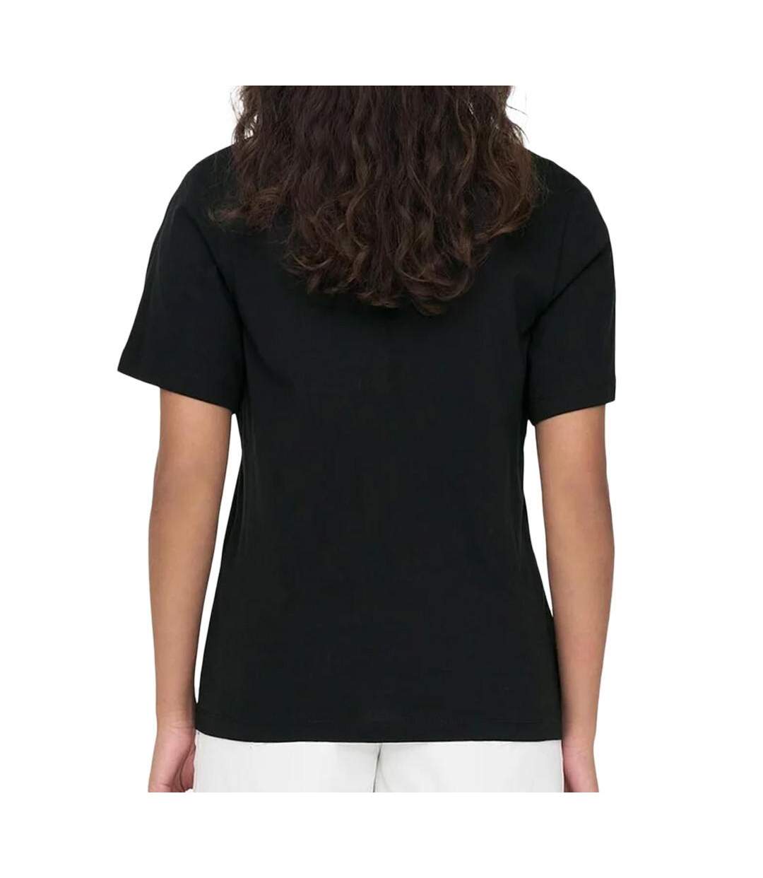 T-shirt noir femme jdy pisa-2