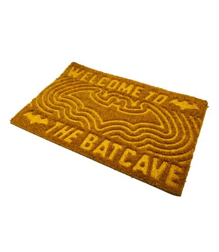 Batman Welcome To The Batcave Embossed Door Mat (Brown/Yellow) (One Size)