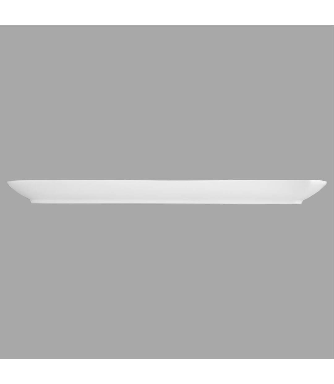 Lot de 6 Plats Rectangulaires Vague 37cm Blanc-4