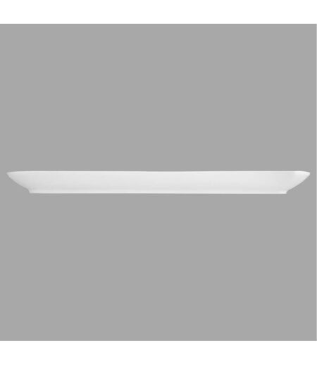 Lot de 6 Plats Rectangulaires Vague 37cm Blanc