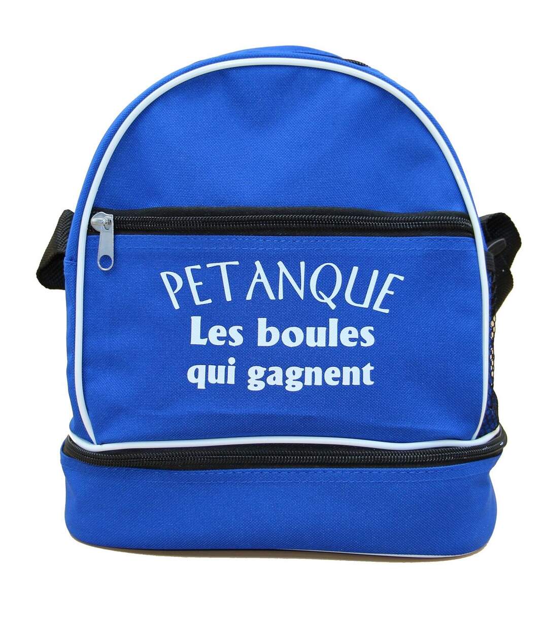 Sac bandoulière pour 3 boules de pétanque - Les boules qui gagnent - bleu-1