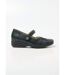 Ballerines largeur confort cuir scratchées-2