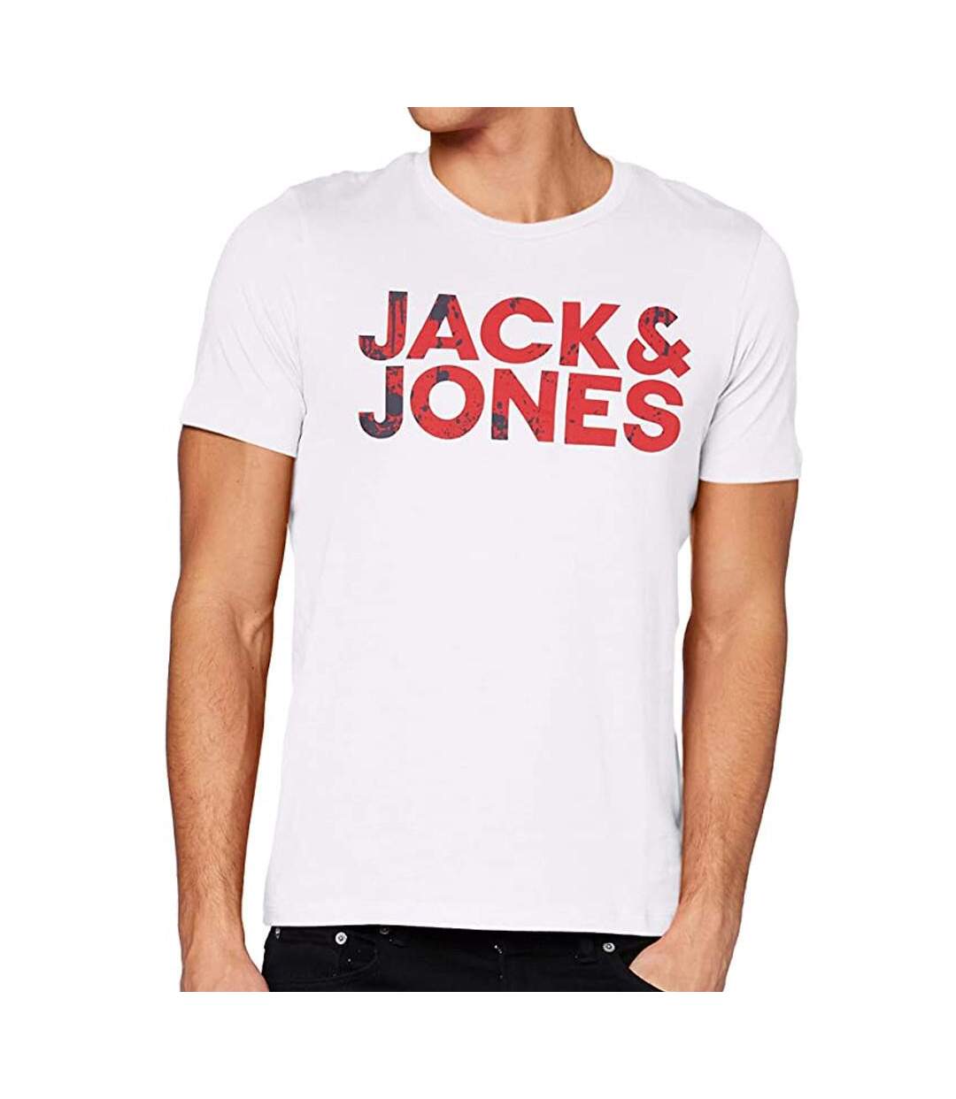 T-shirt Blanc Homme Jack & Jones Plash - XL-1