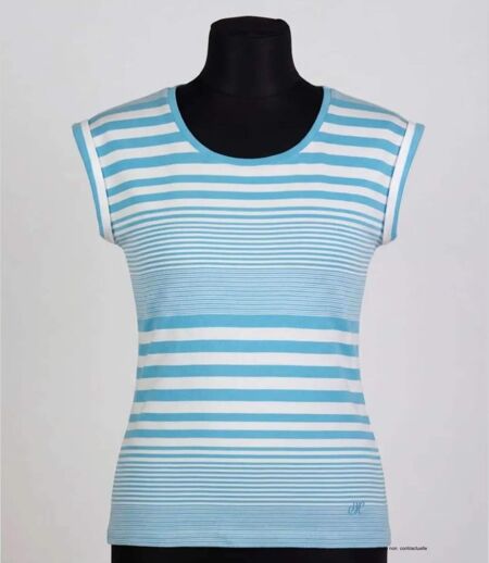 MAYFLOWER DARLING1 - Tee-shirt rayé bleu : le confort stretch absolu