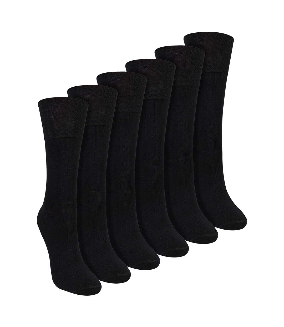 6 Pack Ladies Bamboo Non Elastic Socks Soft Breathable Everyday Comfort-1