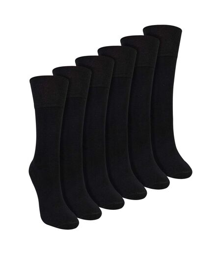 6 Pack Ladies Bamboo Non Elastic Socks Soft Breathable Everyday Comfort