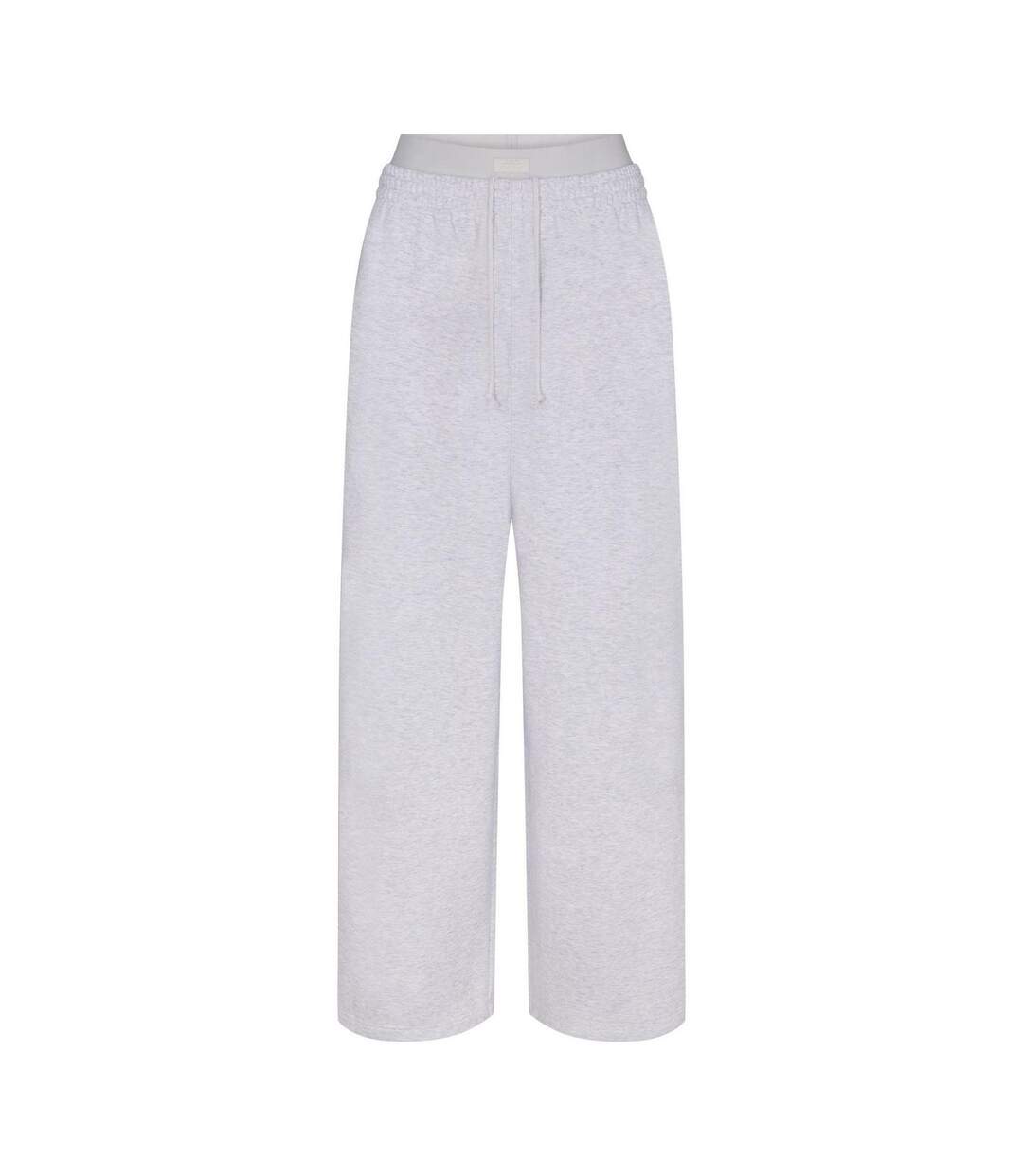 Womens/ladies Cotton Fleece Sweatpants Light Heather Grey Skims-2