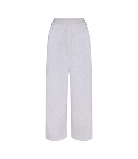 Womens/ladies Cotton Fleece Sweatpants Light Heather Grey Skims