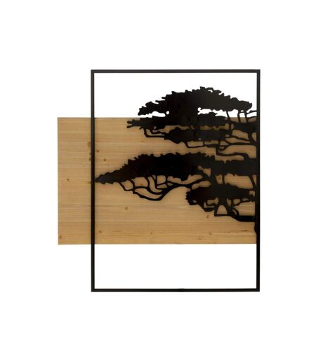 Déco Murale Encadrée Lahos 204cm Naturel & Noir