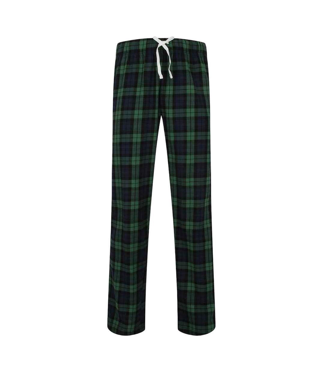 Mens tartan lounge pants navy/green SF-1