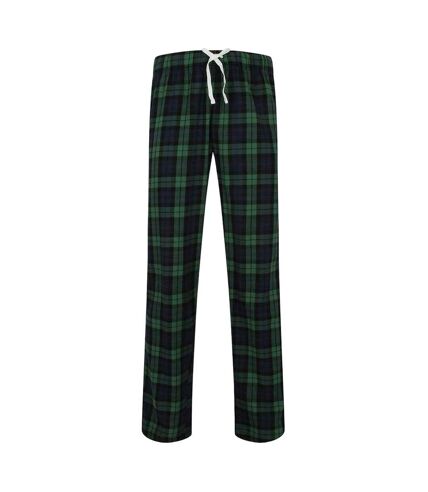 Mens tartan lounge pants navy/green SF