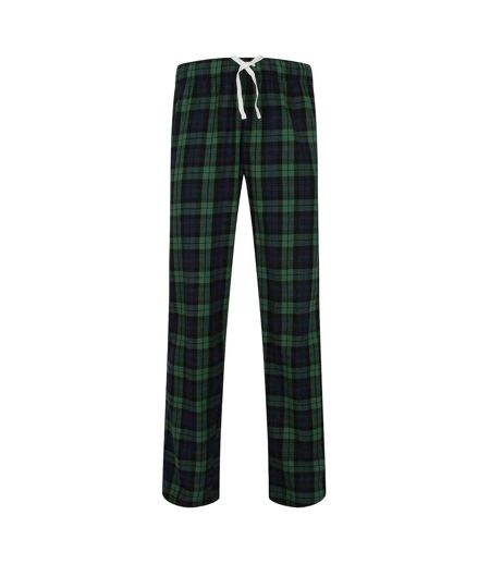 Mens tartan lounge pants navy/green SF