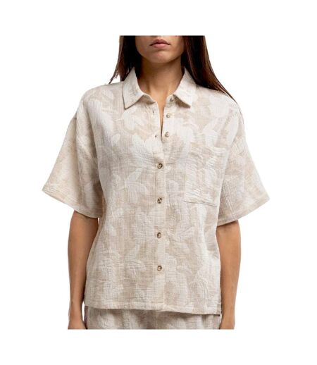 Chemise beige/blanc teddy smith floral