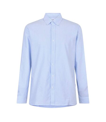 Chemise Manches Longues Motif/style Fines Rayures Homme Bleu Blanc Peter Werth