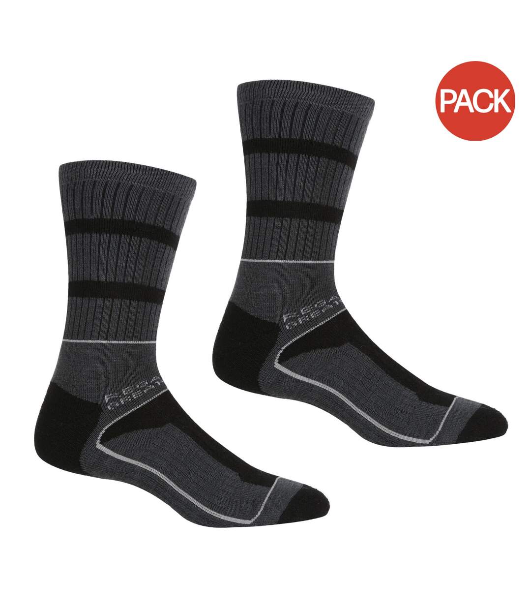 Chaussettes samaris homme noir / gris foncé Regatta-1