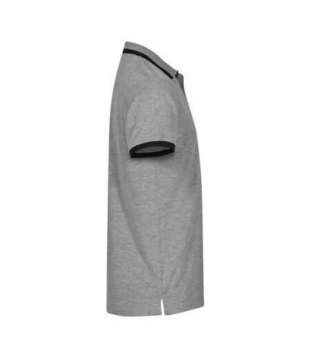 Mens Austin Polo Shirt Grey Melange Clique