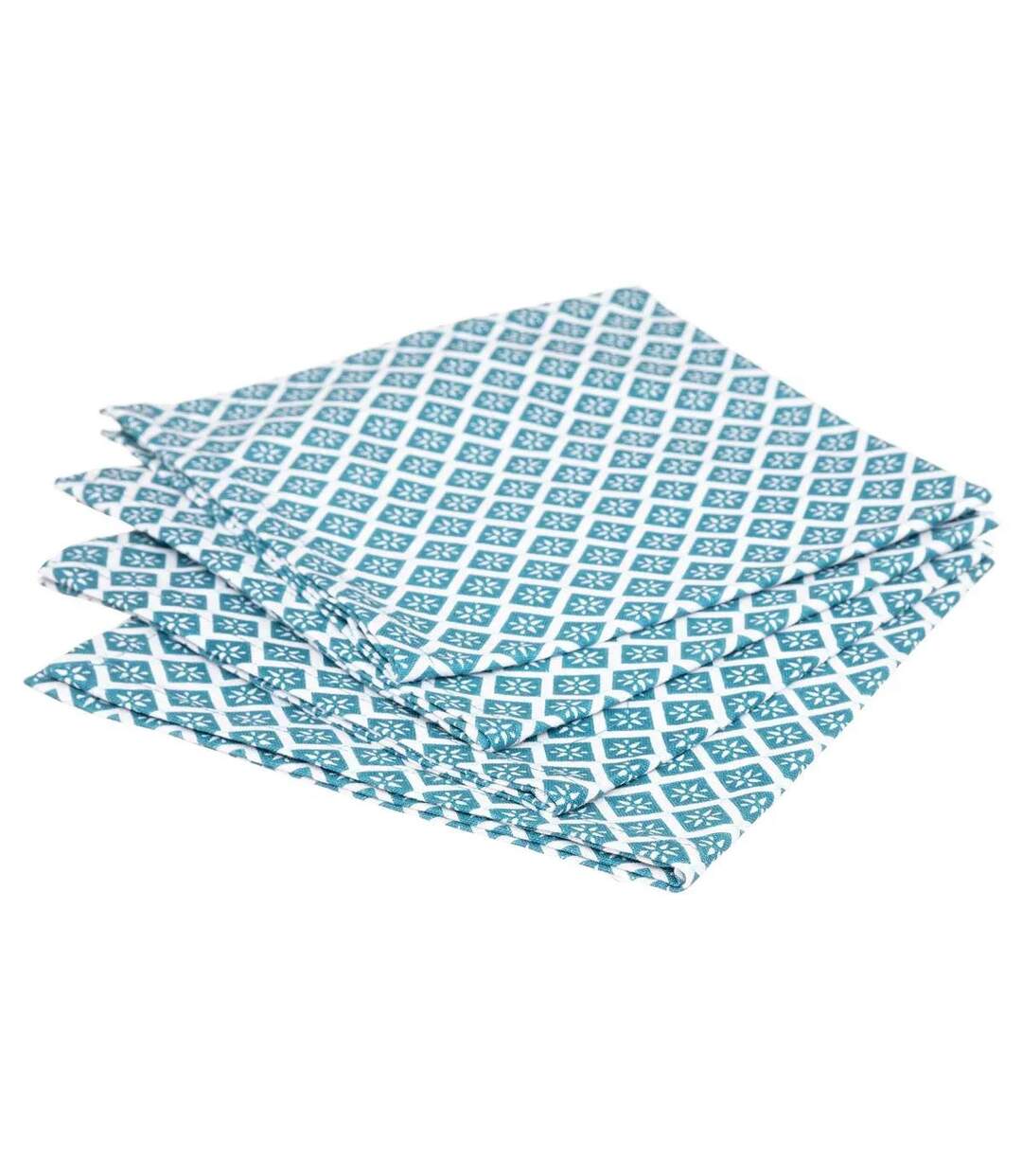 Lot de 4 Serviettes de Table Tikal 40x40cm Bleu-1