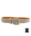 Ceinture fine pour femme. Ceinture synthétique avec croute de cuir vachette - élégance Intemporelle-1
