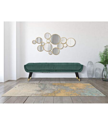 Décoration Murale en Métal Miroirs Ronds 100cm Or