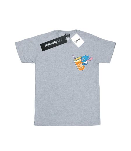 Disney Femme/Ladies Lilo And Stitch Drink Cotton Boyfriend T-Shirt (Gris sportif) - UTBI29622
