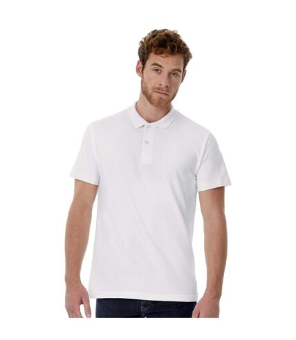 B&C ID.001 Unisex Adults Short Sleeve Polo Shirt (White)