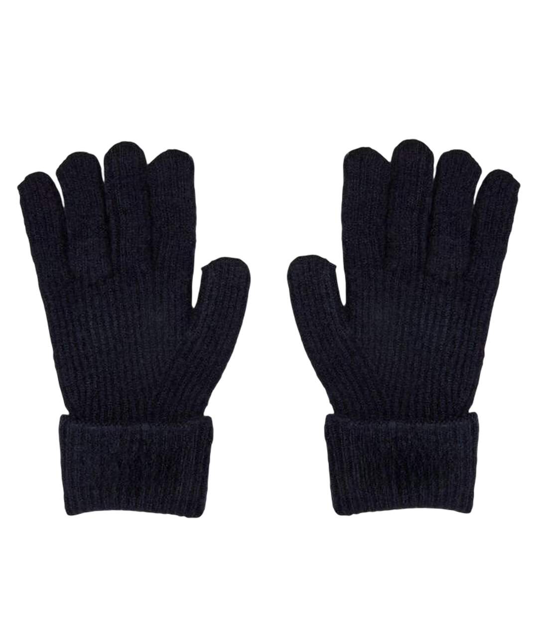 Unisex Adult Knitted Fleece Gloves Navy Jack Wills-3