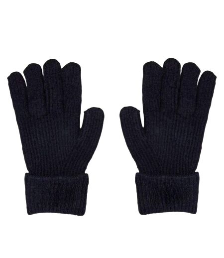 Unisex Adult Knitted Fleece Gloves Navy Jack Wills