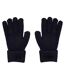 Unisex Adult Knitted Fleece Gloves Navy Jack Wills-3