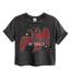 Amplified Womens/Ladies Icarus Led Zeppelin Crop Top (Charcoal)